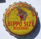HIPPO SIZE STRAWBERRY SODA BOTTLE CAP; SAN ANTONIO, TX; USED CORK-LINED CROWN