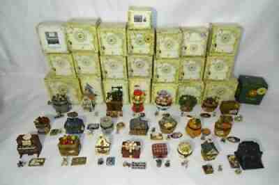 Huge Lot 23 Boyds Bear Collection Uncle Beanâ??s Treasure Boxes Friends Bearstone