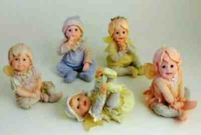 Fairietots Boyds Collection - Lot of 5 Beautiful Baby Fairies
