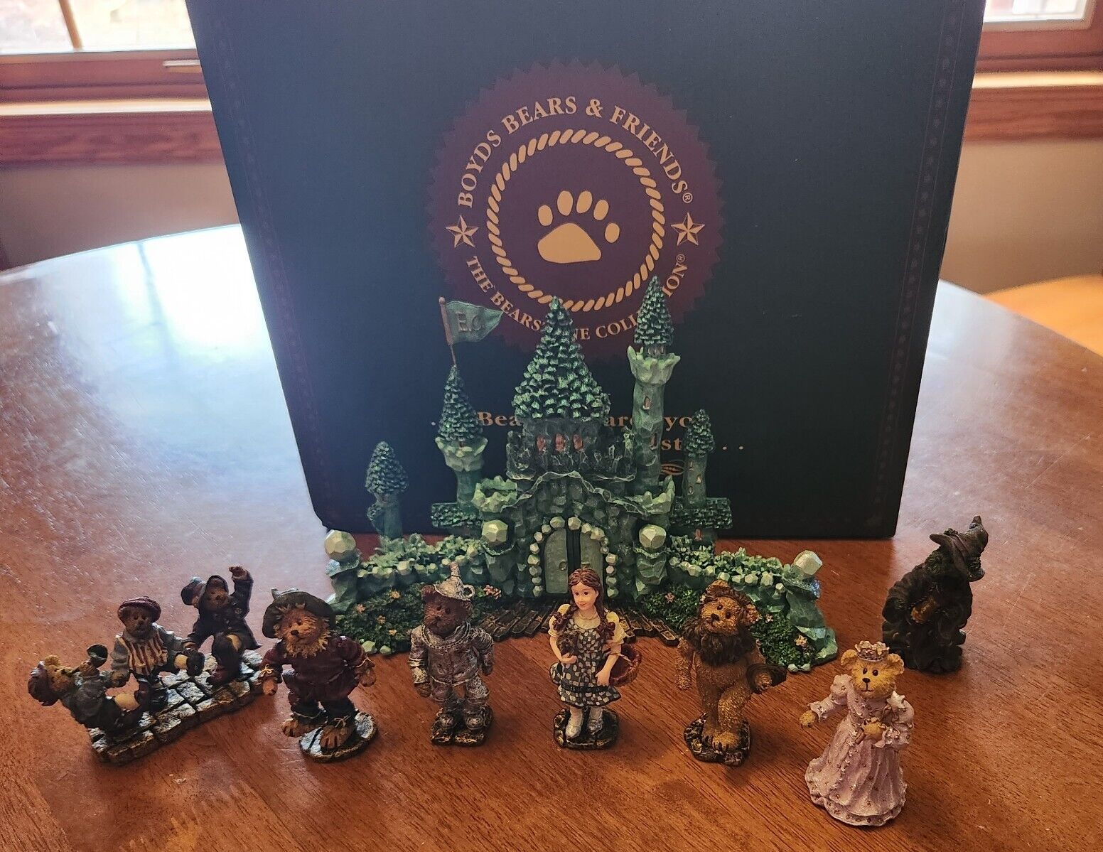 Boyd's Bear 8 Piece Figurine Set Follow Yellow Brick Road Wizard Oz Emerald City