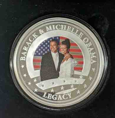 Barack Obama & Michelle Obama Legacy 1 OZ Silver Proof Coin Mintage: 2017 Pieces