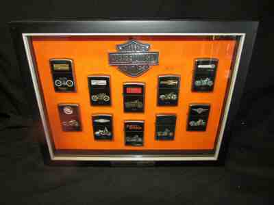 Bradford Exchange Harley Davidson Zippo Lighters 110 Years American Thunder Case