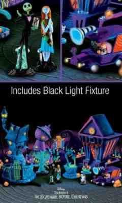 Nightmare before christmas Bradford Exchange Blacklight Village 