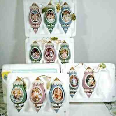 Set of 3 Sandra Kuck Sugar & Spice #4 Heirloom Porcelain Ornament COA 