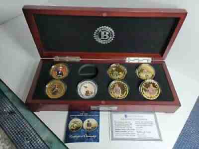 Bradford 24kt Gold USMC Proof Coin Collection Iwo Jima