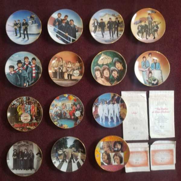 COMPLETE set of 14 Beatles Delphi Bradford Exchange collector plates COA & Boxes