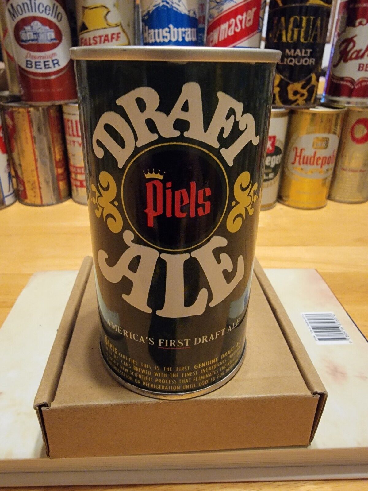 Piels Draft Ale SS early ring tab beer can. Piel Brothers Williamsett MASS