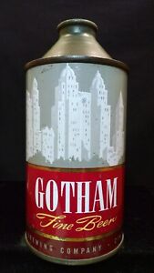 GOTHAM FINE BEER - MID 1940'S 12OZ IRTP HIGH PROFILE CONE TOP CAN - CINCINNATI