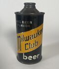 Milwaukee Club Keg Beer Flavor Cone Top Flat Bottom Schlitz Brewing WI- Restored