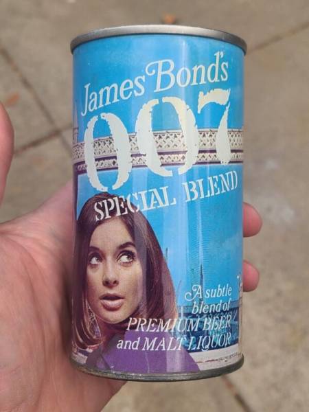 1968 All Original James Bond's 007 Special Blend Beer Can Empty Vanity Lid