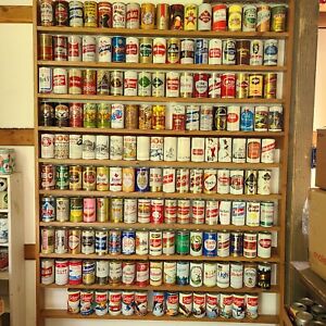 170 B/O Steel beer can bar display Bock Iron City Schmidt Grainbelt Schell ABC