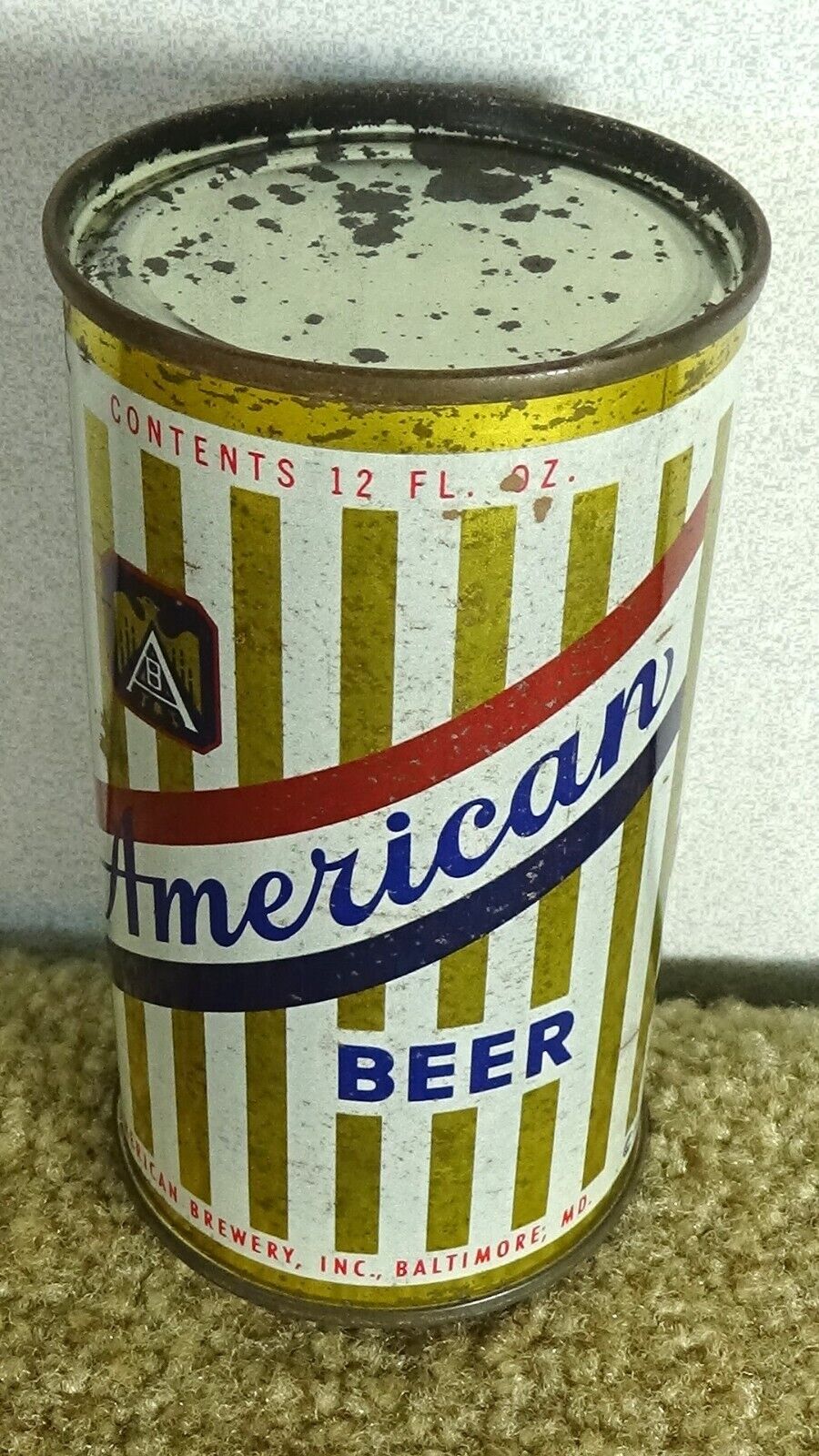 *OLD* American Brewery flat top beer can -Baltimore