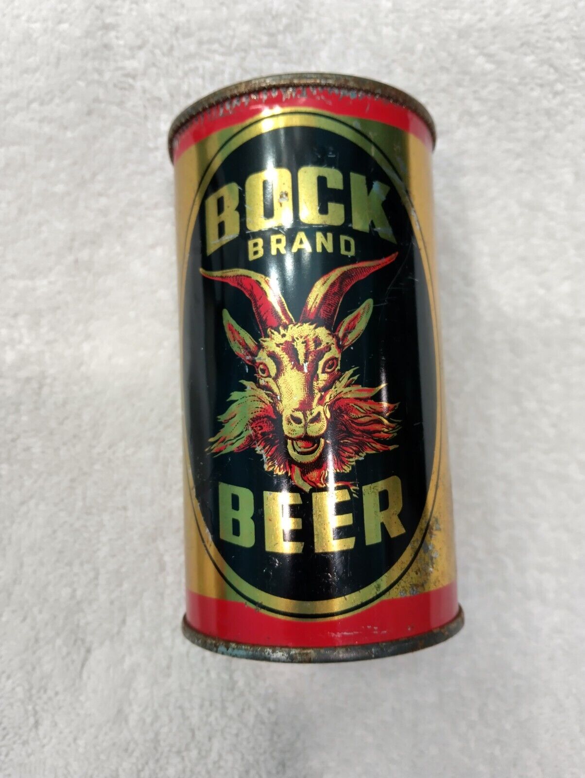 TUFF NICE BOCK BRAND FLAT TOP BEER CAN,METROPOLIS BREW  , TRENTON,N.J