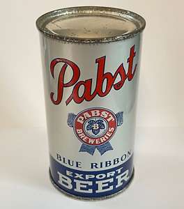 PABST BLUE RIBBON EXPORT BEER Flat Top Can OI RARE RED OPENER INSTRUCTION PEORIA