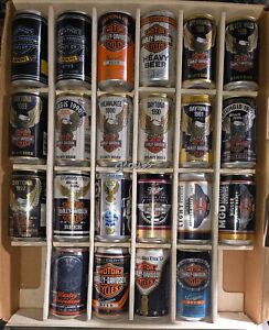 New Listing22 EMPTY BEER CANS HARLEY-DAVIDSON MOTORCYCLE STURGIS DAYTONA PABST MILWAUKEE +