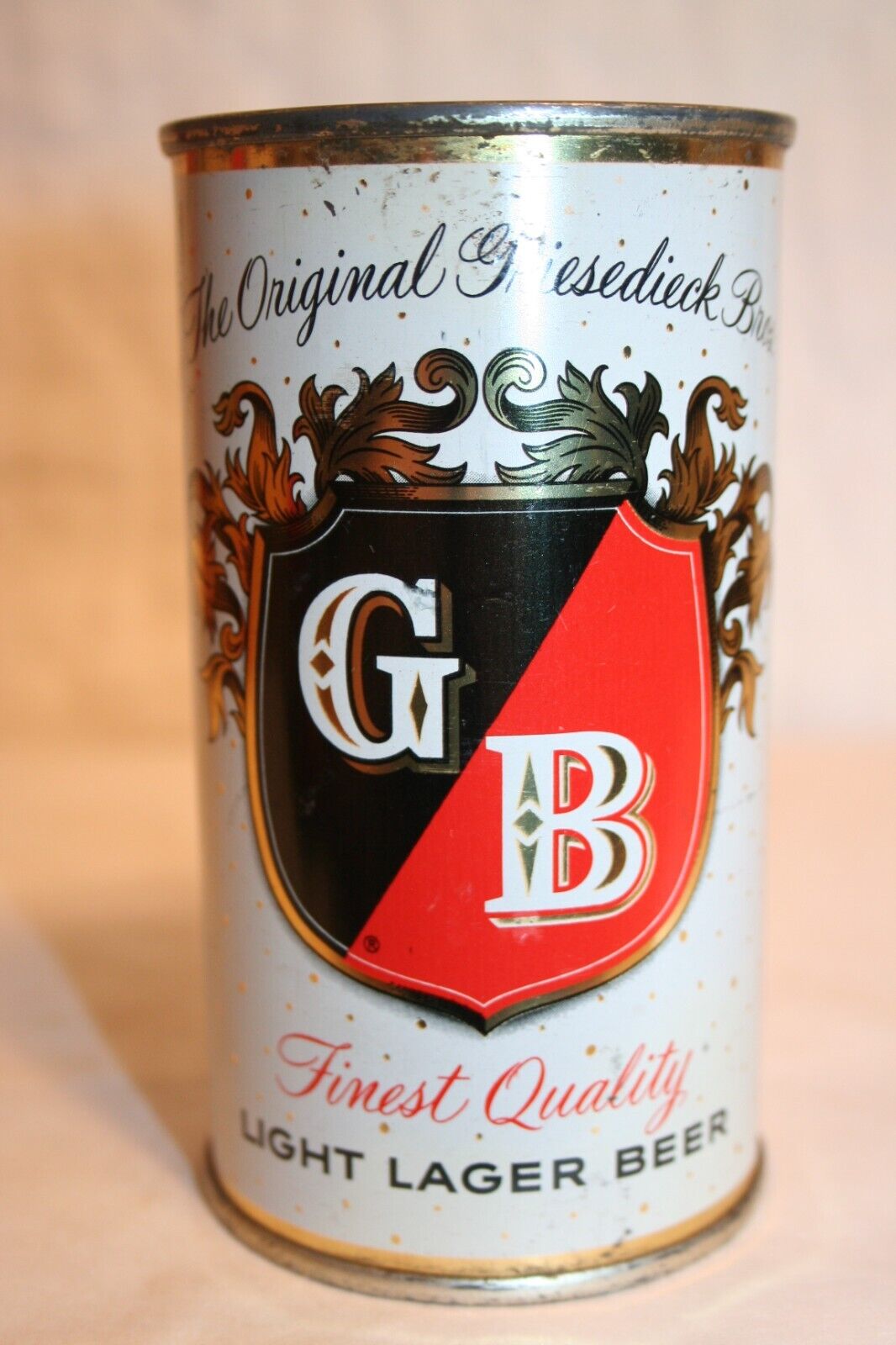 GB LIGHT LAGER BEER 12 oz.  1950's DNCMT4% flat top - St. Louis, Missouri