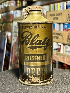 Rare Blatz Pilsner Cone Top Beer Can WWII WW2  Military Olive Drab J Spout