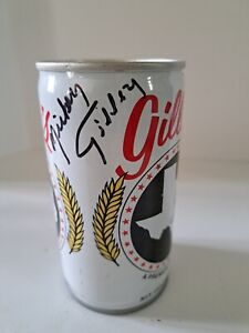 Vintage Signed Gilley's Empty Beer Can Mickey Gilley Autograph