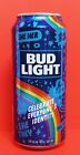 Bud Light 16 oz Beer Can - GAY PRIDE - LGBTQIA25+ - RAINBOW FLAG - PRONOUNS