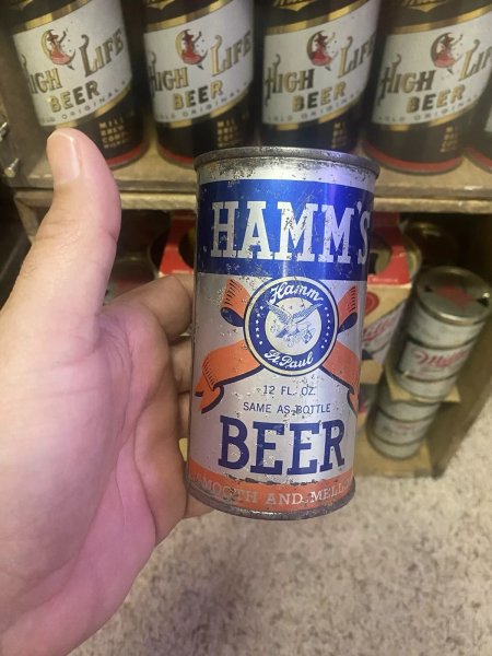 Hamms flat top beer can Hamms Brewing Co St. Paul Mn Old OI