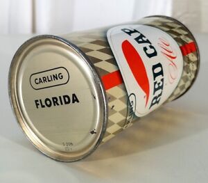 CARLING RED CAP ALE ATLANTA GEORGIA SUPER CLEAN FLAT TOP BEER CAN FLORIDA VANITY