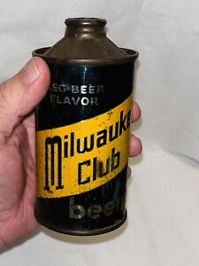 1936 Milwaukee Club Cone Top Beer Can Extremely Rare Flat Bottom Version Can #3