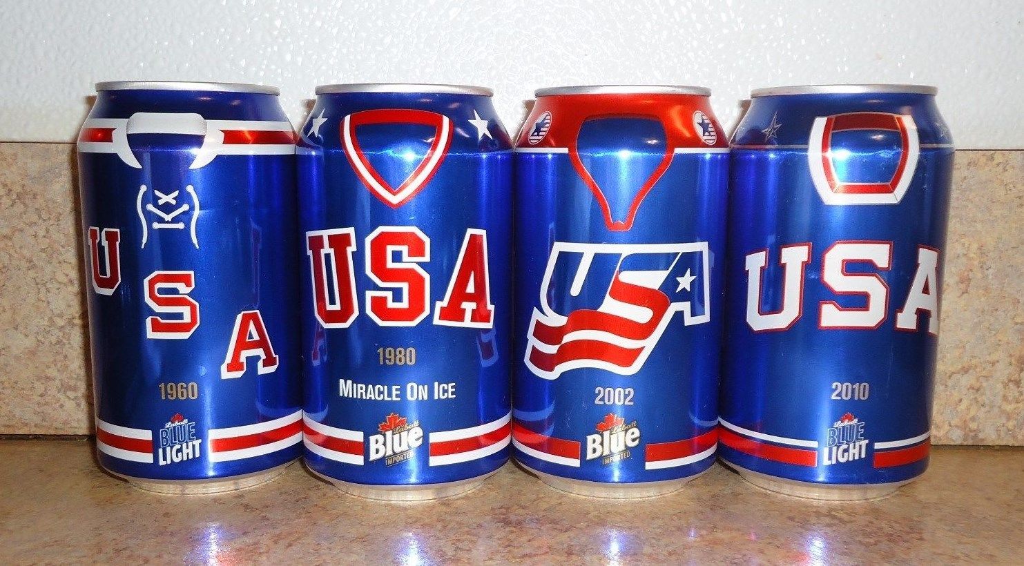 Buffalo Bills ZUBAZ Labatt Blue 12oz. Empty Beer Cans, qty 4 Top Opened~4  kinds