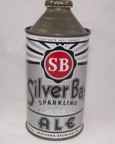 Silver Bar Ale Cone Top Beer Can, All Original, Very clean, Very Tough, Florida