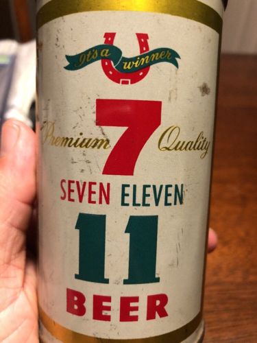 Rare Virginia Seven Eleven 7 11 Vintage Flat Top Beer Can 1950s HIGH GRADE!