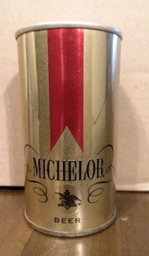MICHELOB EMBOSSED STRAIGHT STEEL OLD BEER CAN  tab intact no holes empty 93-11
