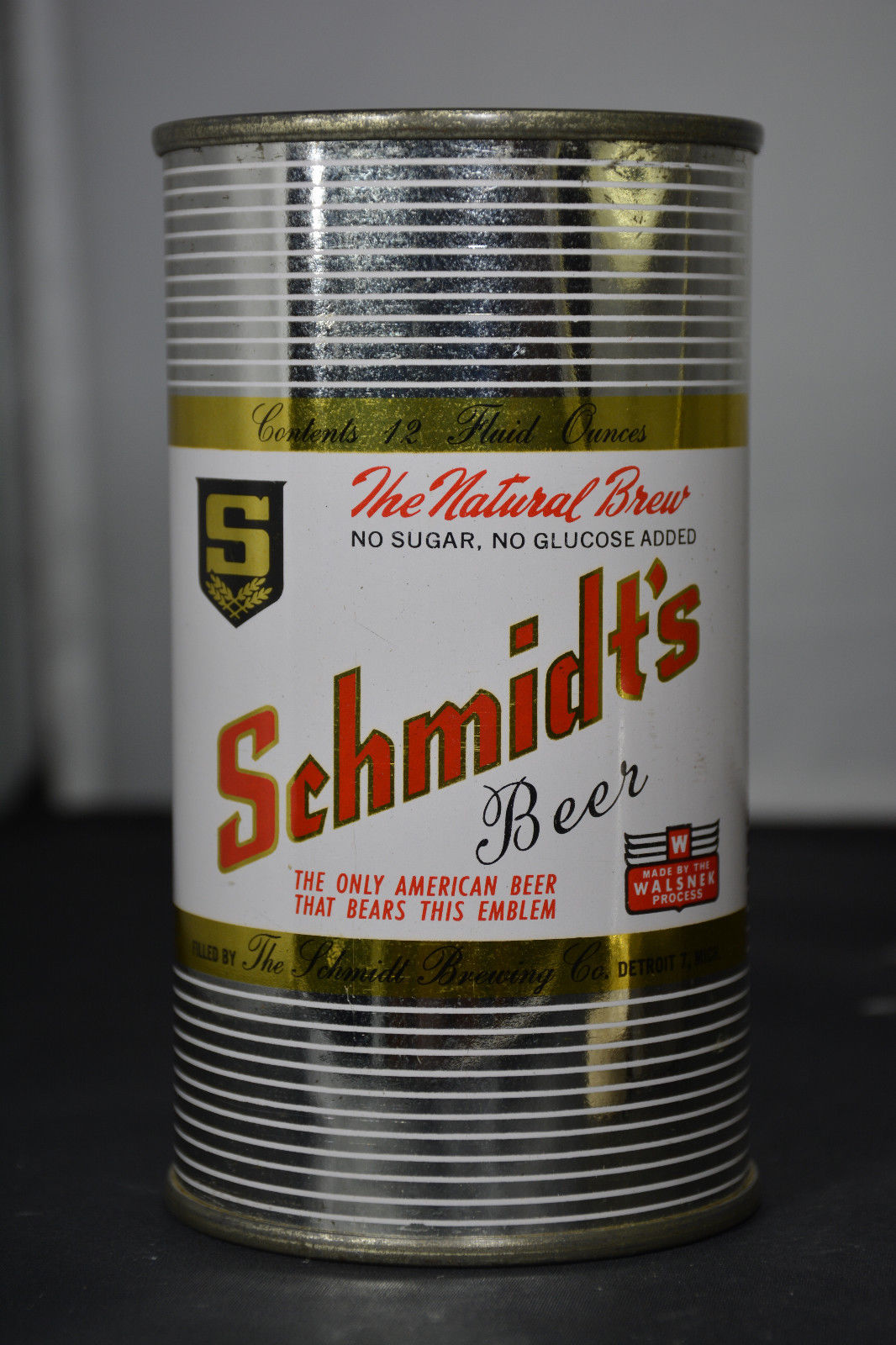 Schmidt's Beer flat-top can, Schmidt Brewery Co., Detroit *NO HUMIDITY ...