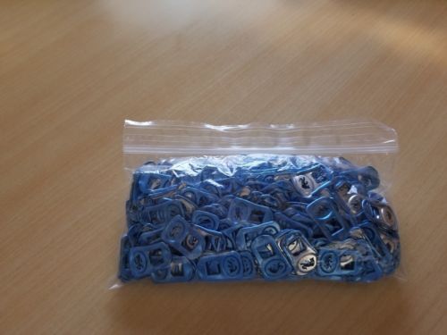 250 Light Blue Red Bull Aluminum Pull Tabs Soda Pop Tops Beer Cans.