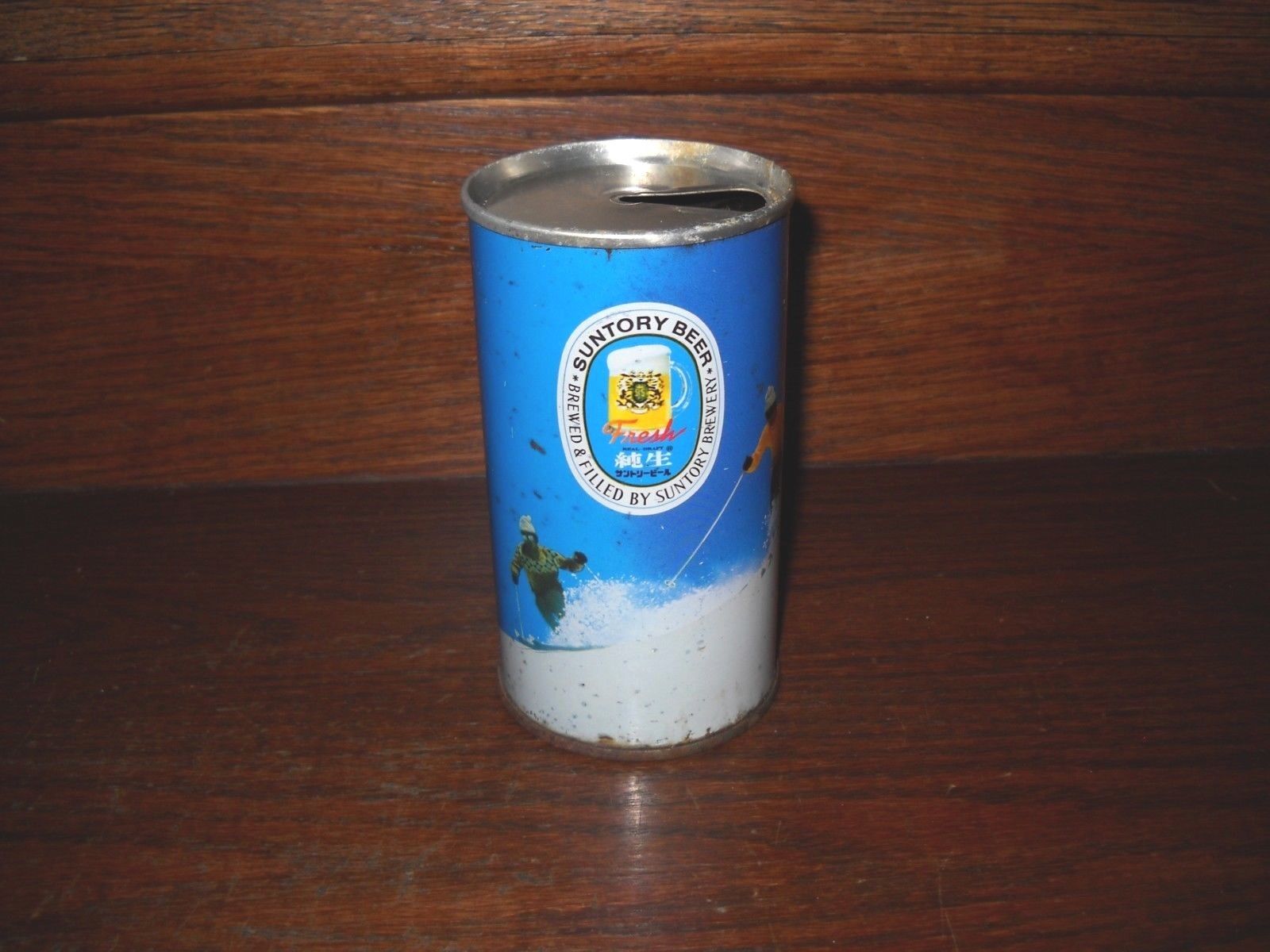 Suntory - VIVA Series  # 724 - Empty 350ml Steel Pull Tab Can -Japanese Beer Can