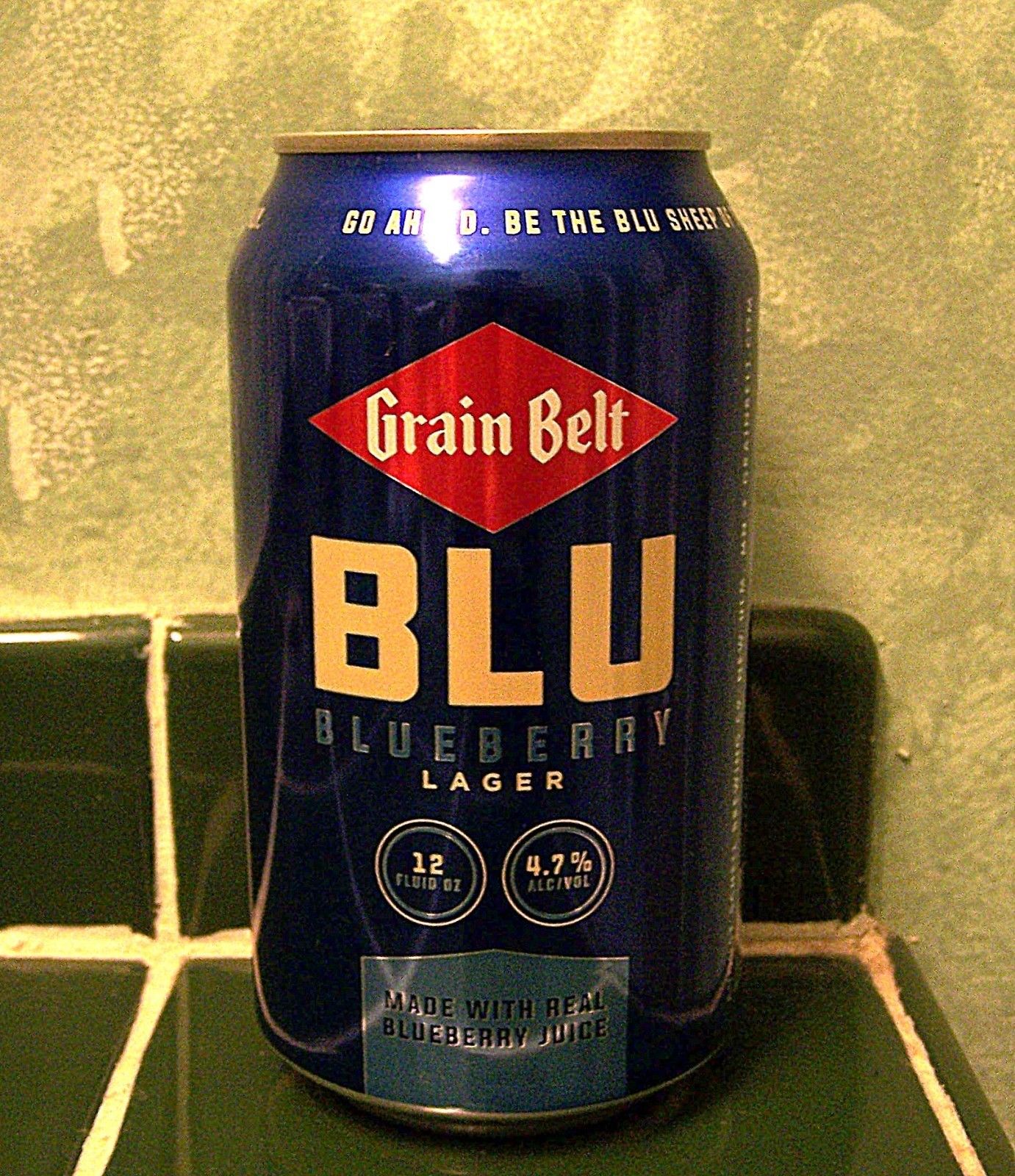 **sharp GRAIN BELT BLU Blueberry Lager micro beer can from New Ulm MN