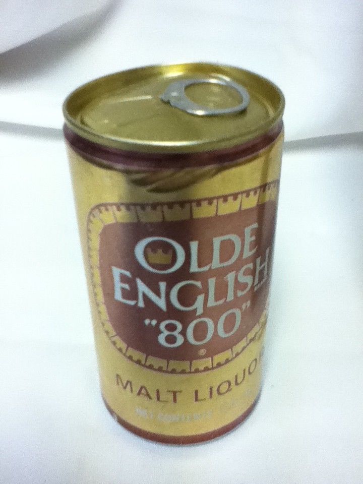 Old english 800 malt liquor beer vintage aluminum can 12 oz. 4.75" BI5