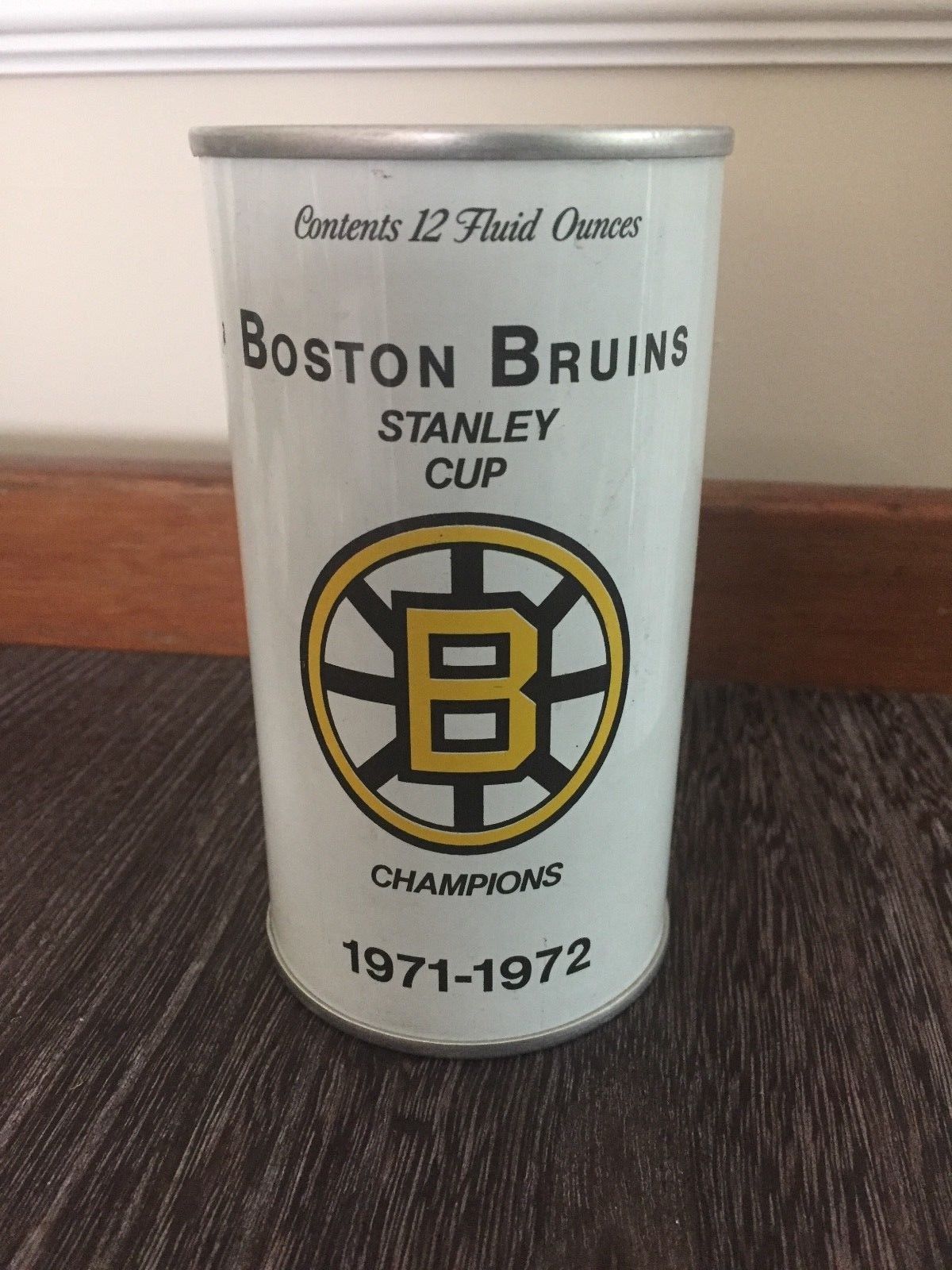  RARE Sample Beer Can Boston Bruins Hockey Stanley Cup Champ 1972 Unopened Empty