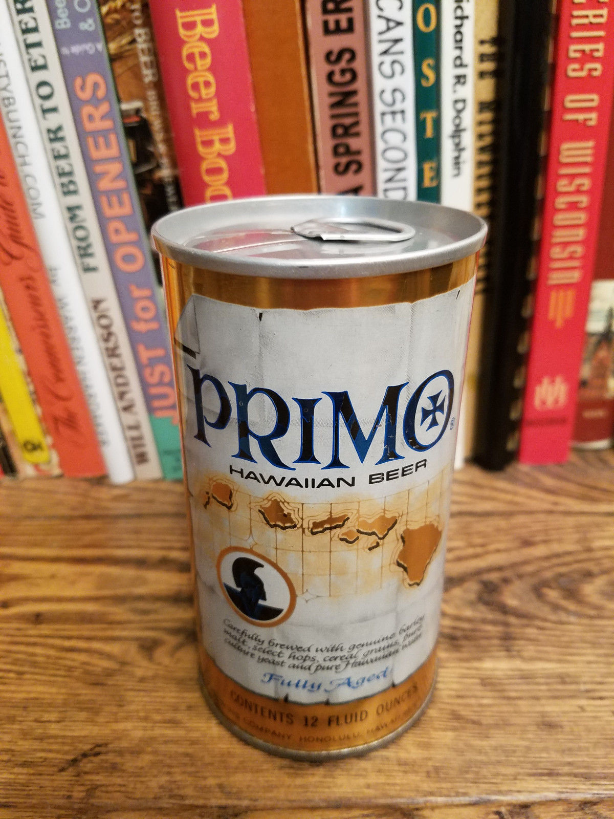 Primo Hawaiian 12oz Pull Tab Beer Can   Higher grade!