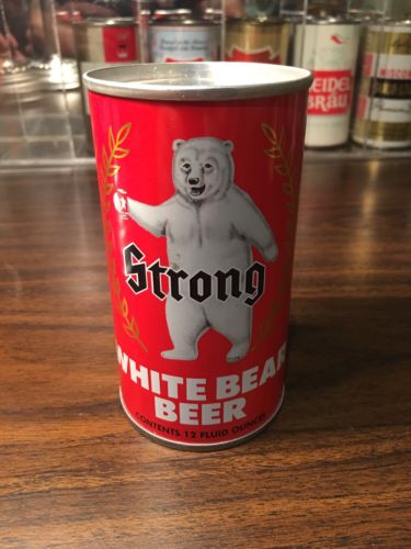 WHITE BEAR Strong Flat Top Beer Can Walter Brewing Co. Eau Claire, Wisconsin