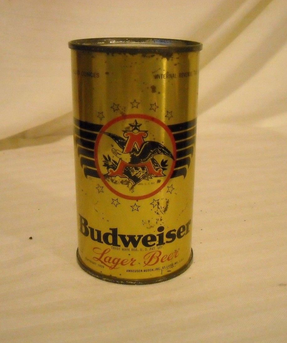 Budweiser Flat Top Beer Can - Open Star Beauty!!!