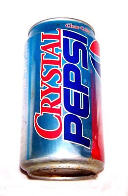 Vintage Crystal Pepsi Cola Pull Tab Top Soda Can A1 Flat Beer Diet Sign 2017 Ofr