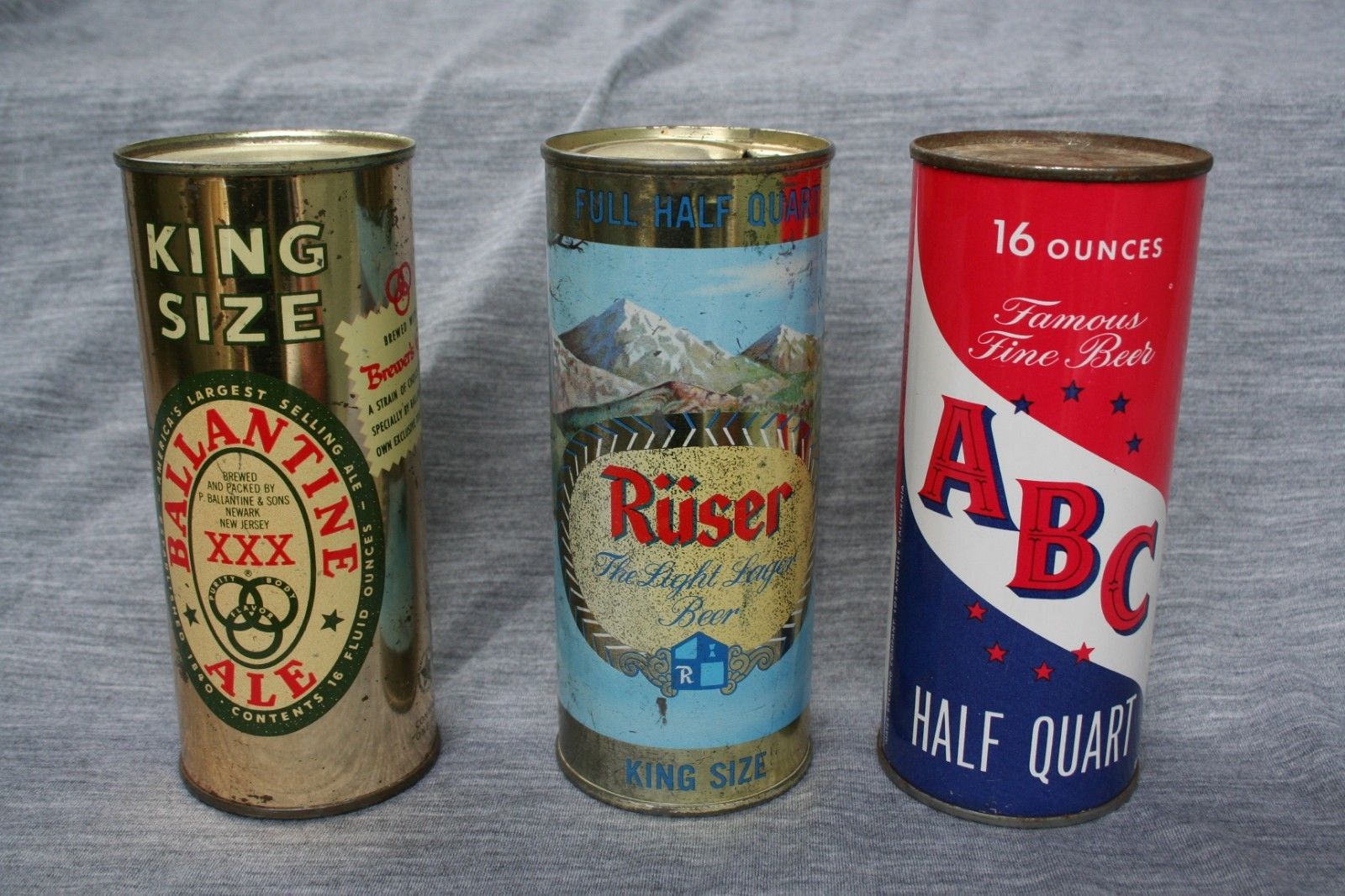 Ruser Light Lager Beer ~ King Size Flat Top Beer Can ~  from Arizona Brewing Co.