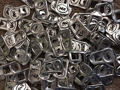 500 Silver Red Bull Aluminum Pull Tabs Soda Pop Tops Beer Cans