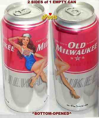 2005? CANADA SEXY SAILOR GIRL OLD MILWAUKEE PINT BEER CAN STROH GUELPH,ONTARIO
