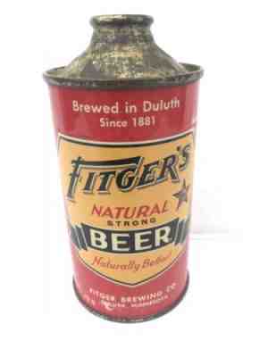 RARE Fitgers Natural STRONG beer low pro Conetop-Duluth MN.