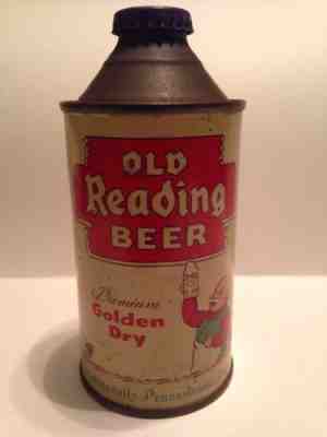Old Reading Beer "Golden Dry" Cone Top Beer Can Rare Gus Vintage Antique Beer