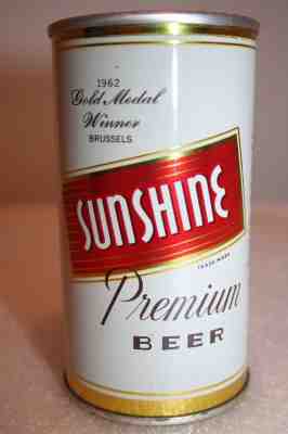 Sunshine Premium Beer 12 oz. SS zip tab from Reading, Pennsylvania