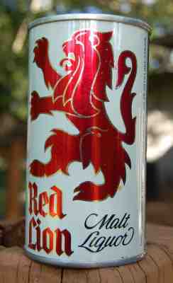 BEAUTIFUL RED LION MALT LIQUOR PULL TAB BEER CAN! 