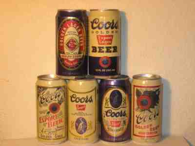 COORS LIMITED EDITION HISTORIC SERIES (COMPLETE 6 CAN SET) 