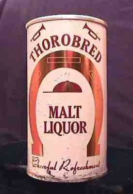 THOROBRED MALT LIQUOR - EARLY 1960'S - 12OZ ZIP TAB CAN - LOUISVILLE - STRIKING