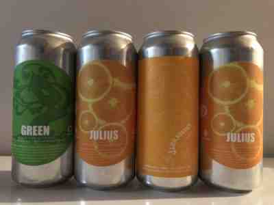 4 TREE HOUSE BREWING CO JJJULIUSSS JULIUS GREEN BEER CANS juice king monkish ipa